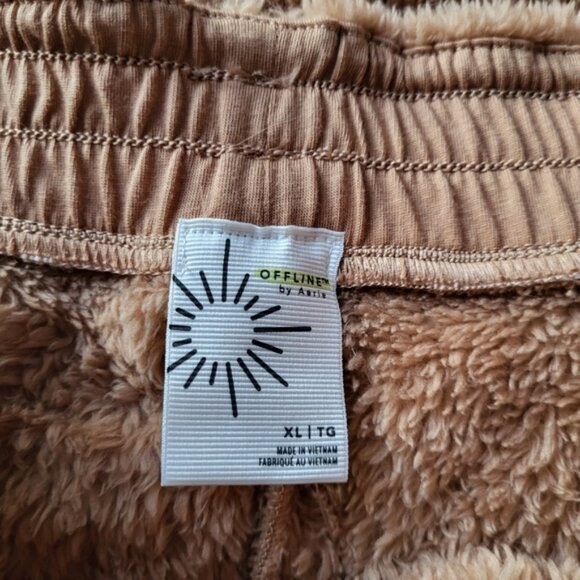 OFFLINE By Aerie Fluffy Sherpa Jogger High Waisted Sz XL/1X - Picture 7 of 10